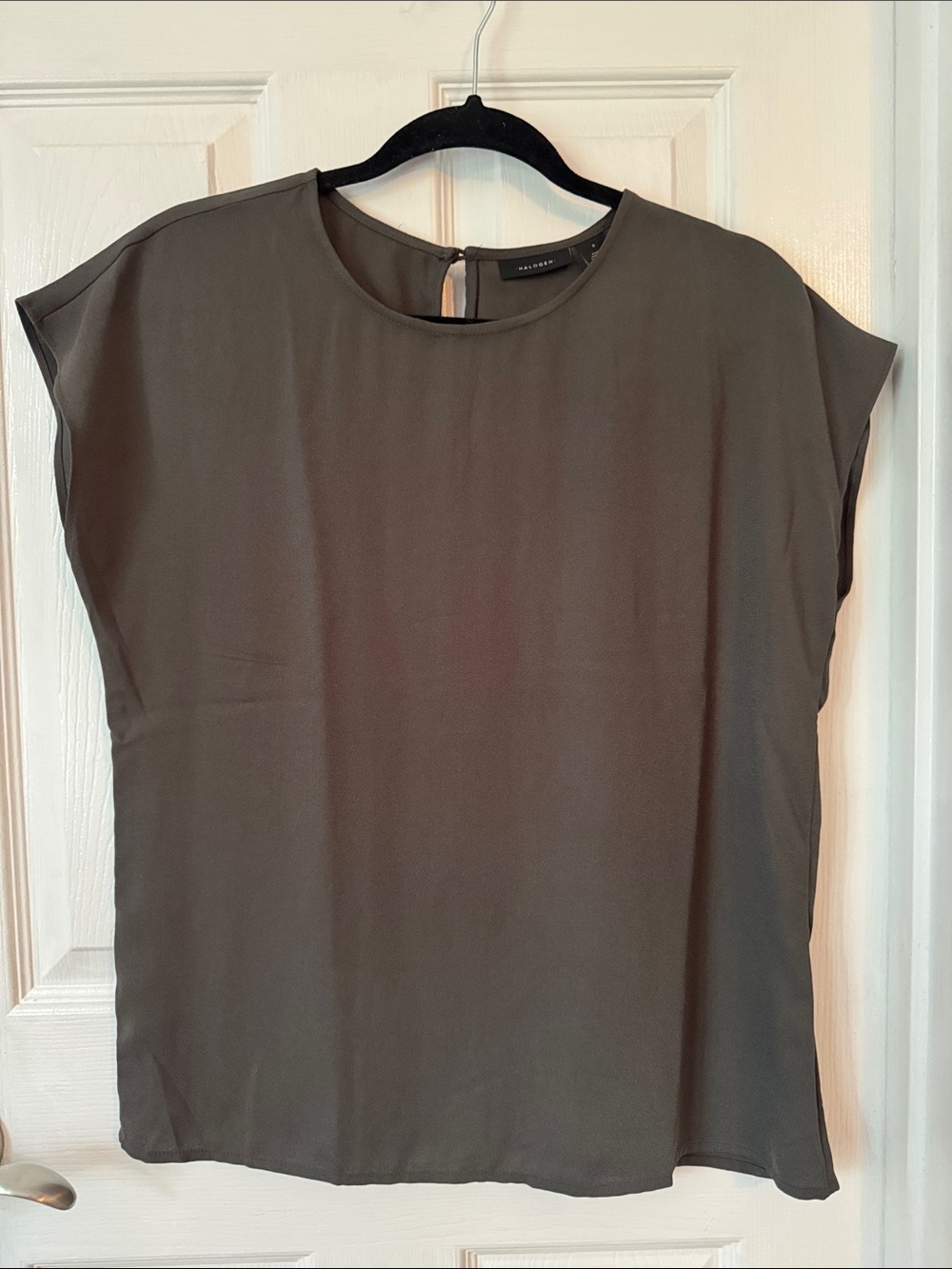 Halogen Gray Cap Sleeve Blouse